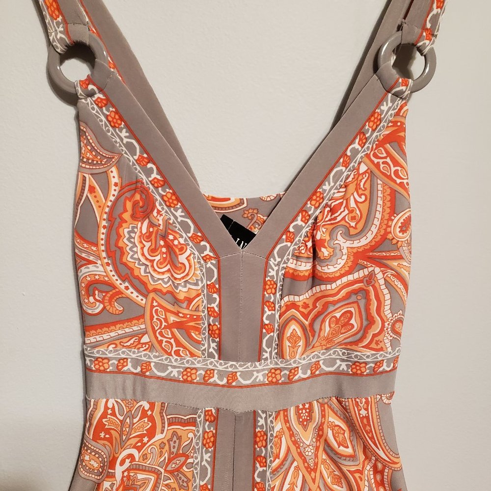 Brand new never orange INC high low maxi dress in large.